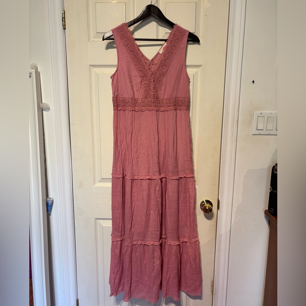 Rebellion Dusty Rose Maxi Dress